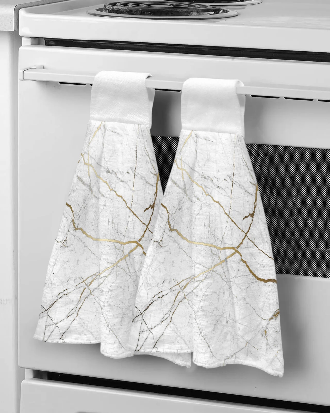 Marble Texture Black Kitchen Hand Towel Strong absorbent Towel Washing