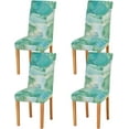 thumbnail image 1 of Marble Texture Dining Chair Covers Set of 4, Stretch Kitchen Chair Slipcover Washable Removable Chair Covers Protector for Dining Room, Hotel and Ceremony, 1 of 5