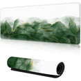 thumbnail image 1 of Marble Texture Gaming Mouse Pad,Emerald Leaves Desk Mat,XXL Extended Mouse Pad Mat for Office,Computer,Keyboard with Non-Slip Base Stitched Eges Mousepad 35.4''''×15.7'''', 1 of 6