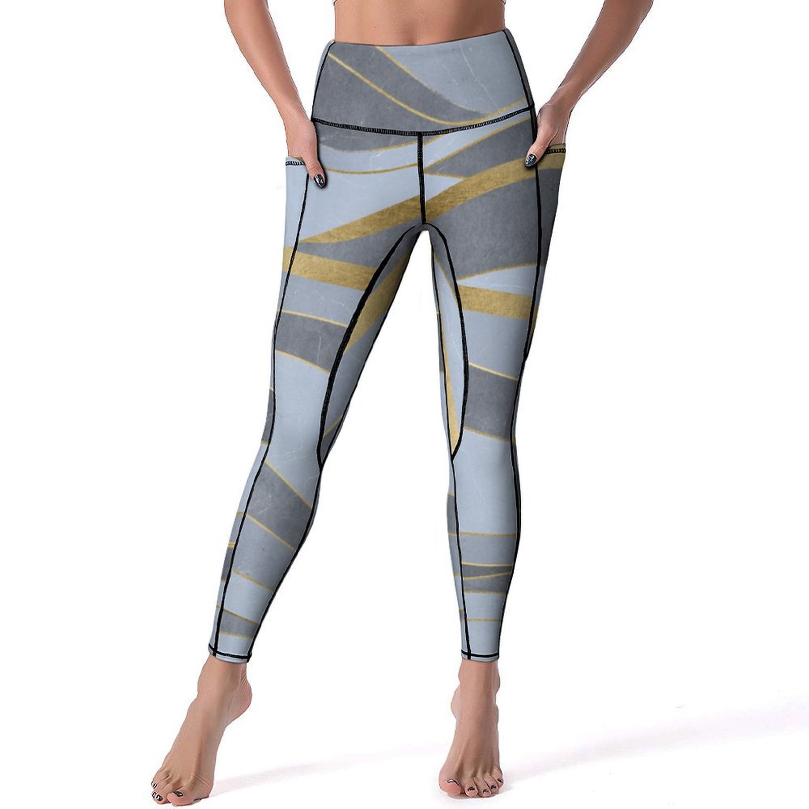 PETITE High Waisted Marble knitted Leggings