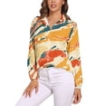 thumbnail image 1 of Marble Texture Long Sleeve Blouse Woman Streetwear Casual Shirts Summer Oversize Woman Streetwear Clothing Birthday Present, 1 of 7