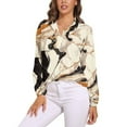 thumbnail image 1 of Marble Texture Long Sleeve Blouse Woman Streetwear Casual Shirts Summer Oversize Woman Streetwear Clothing Birthday Present, 1 of 7