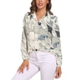 thumbnail image 1 of Marble Texture Long Sleeve Blouse Woman Streetwear Casual Shirts Summer Oversize Woman Streetwear Clothing Birthday Present, 1 of 7