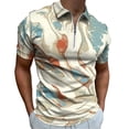thumbnail image 1 of Marble Texture Men Zipper T-shirt Summer Casual Short Sleeve T-shirt Top, 1 of 7