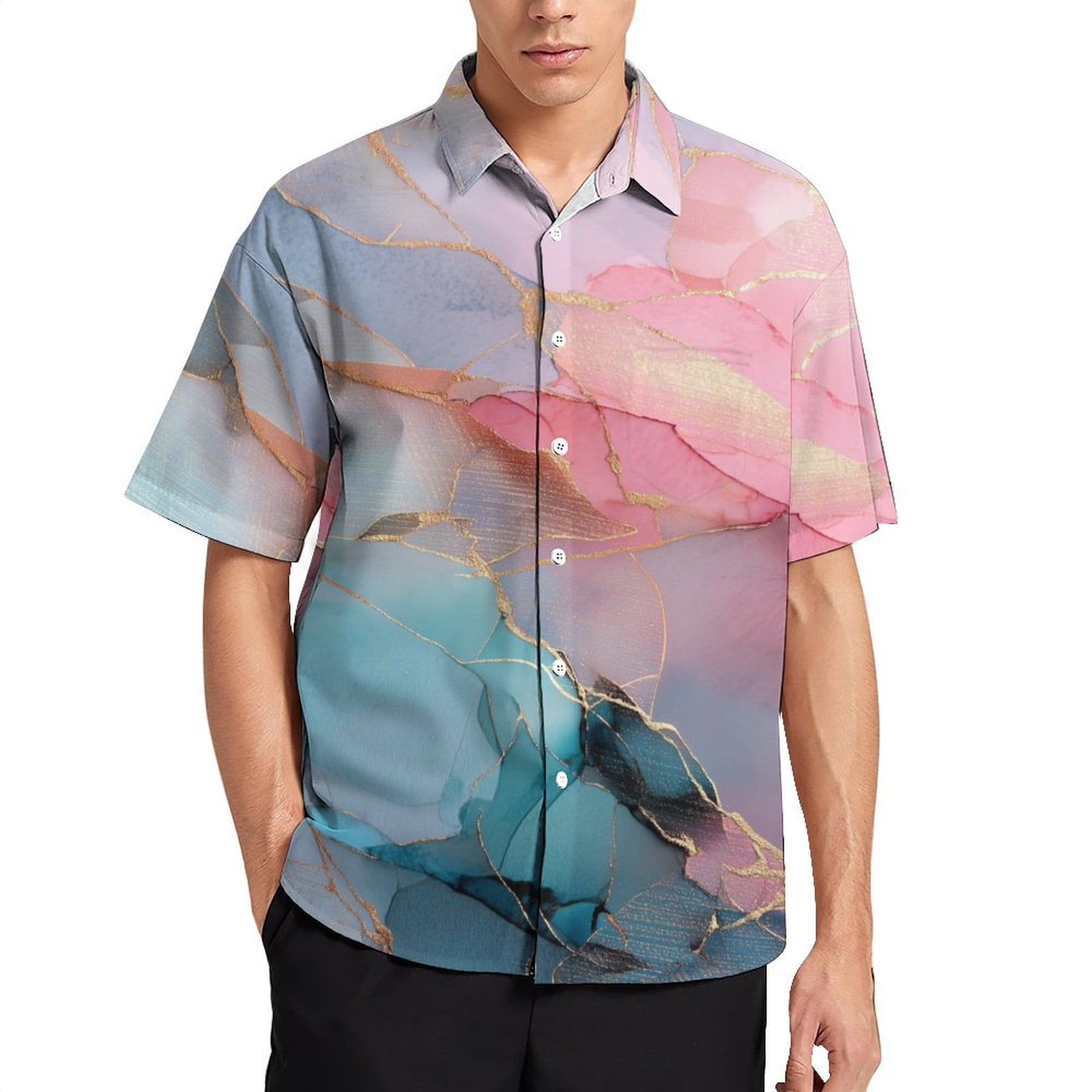 Static Marbled Short Sleeve Shirt