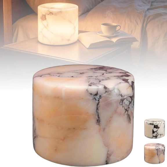 Marble Texture Night Lamp with 5 Color Modes - Sensitive Touch Control Night Light,Type-C Rechargeable & Portable LED Ambient Light (Color-B)