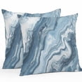 thumbnail image 1 of Marble Texture Outdoor Pillow Covers Pack of 2 Abstract Light Blue White Gradient Art Waterproof Throw Pillow Covers Decorative Cushion Cases for Patio Garden Tent Balcony Couch 24x24 inch, 1 of 8