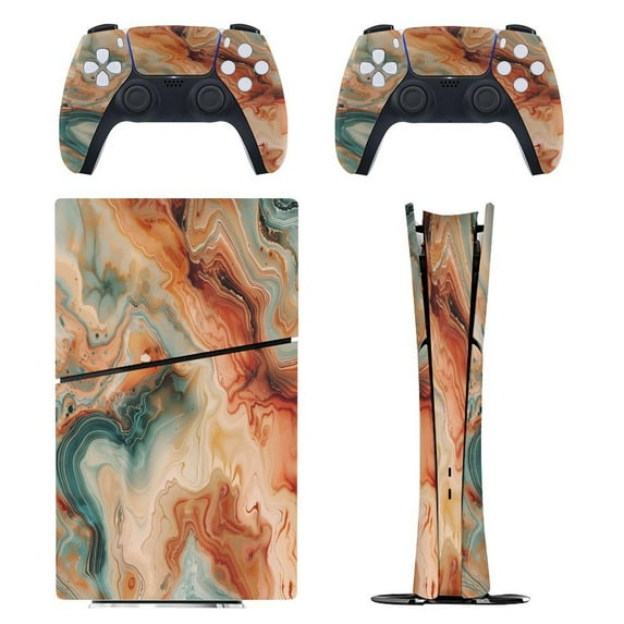 Marble Texture PS5/PS5 Pro/PS5 Slim Digital Disc Skin Sticker For Console And Controller Skins