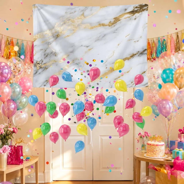 Simple Post Es Marble Texture Party Decorations, Simple White Grey Gold Crack Modern ...