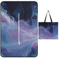 thumbnail image 1 of Marble Texture Picnic Blanket Waterproof Outdoor Beach Blanket Hand-held Pad Suitable for Travel, Camping, Beach, Family Gatherings, 1 of 8