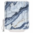 thumbnail image 1 of Marble Texture Shower Curtain Set ，Waterproof Fabric Shower Curtains Grey White Abstract Crack Modern Shower Curtains for Bathroom,Bathroom Decor 72"x84", 1 of 6