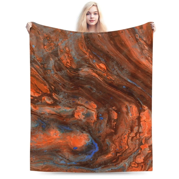 Marble Texture Throw Blanket, Gifts For Men Women, Soft Warm Cozy Lightweight Fleece Throw Blankets Sherpa Fuzzy Stuff For Bed Sofa Couch Chair 40"X30"