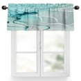 thumbnail image 1 of Marble Texture Valances for Windows, 42 x 12in, Turquoise Marble Tier Abstract Art Rod Pocket Kitchen Valance Curtain Light Filtering Window Treatments for Living Room Bedroom, 1 Panel, 1 of 7