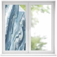 thumbnail image 1 of Marble Texture Window Privacy Film Abstract Light Blue White Gradient Art Decorative Glass Window Film UV Blocking Static Cling Non-Adhesive Sticker Covering for Home Door 17.7 x 39.3 inches, 1 of 8