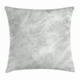 thumbnail image 1 of Marble Throw Pillow Cushion Cover, Abstract Soft Pastel Toned Onyx Stone Background with Grunge Effects Image, Decorative Square Accent Pillow Case, 16 X 16 Inches, Light Grey White, by Ambesonne, 1 of 2