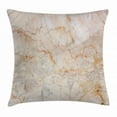 thumbnail image 1 of Marble Throw Pillow Cushion Cover, Mine Pattern Design Natural Fractures Realistic Stained Surface Art Print, Decorative Square Accent Pillow Case, 24 X 24 Inches, Orange Sand Brown, by Ambesonne, 1 of 2