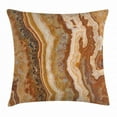 thumbnail image 1 of Marble Throw Pillow Cushion Cover, Onyx Marble Motif Travertine Mineral Formed Watercolor Ink Textured Illustration, Decorative Square Accent Pillow Case, 24 X 24 Inches, Multicolor, by Ambesonne, 1 of 2