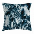 thumbnail image 1 of Marble Throw Pillow Cushion Cover, Unusual Gemstone Onyx Rock Nature Pattern with Vintage Paintbrush Effects, Decorative Square Accent Pillow Case, 18 X 18 Inches, Slate Blue Pearl, by Ambesonne, 1 of 2