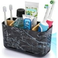 thumbnail image 1 of Marble Toothbrush Holders, 5 Slots Bamboo Toothbrush and Toothpaste Holder for Bathroom Counter with Drainage, Kids Electric Toothbrush Organizer, Black Toothbrush Holders for Bathrooms, 1 of 15