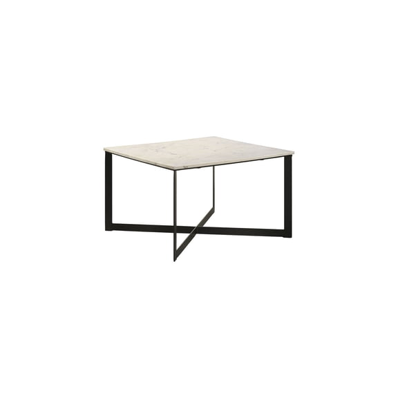 Marble Top Coffee Table, Square Accent Table, Living Room Furniture - 28"