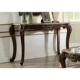 thumbnail image 1 of ACME Mehadi Rectangular Wooden Console Table with Queen Anne Legs in Walnut, 1 of 5