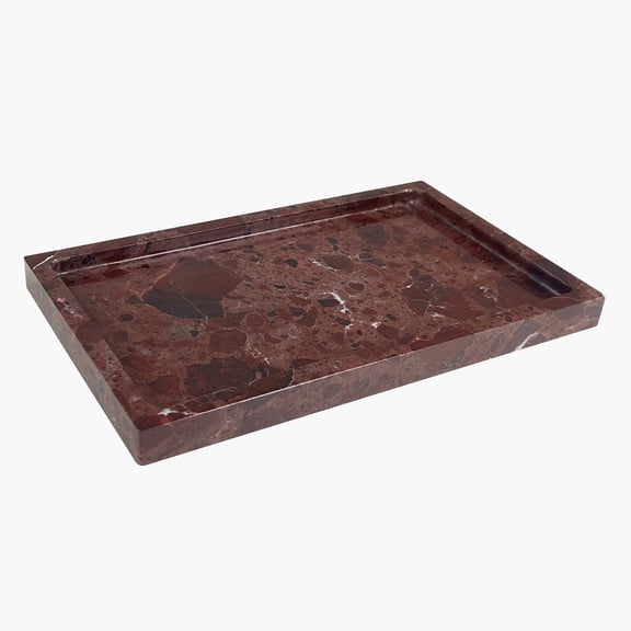 Marble Tray- Rosso Marble Serving Tray Bathroom Kitchen Dresser Use