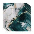 thumbnail image 1 of Marble Turquoise Cloth Napkins, Abstract Gold White Brick Stone Motif Washable and Reusable Dinner Napkins Set of 4, Table Napkin for Kitchen Party Birthday Wedding Hotel Housewarming 20"x20", 1 of 8