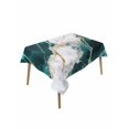 thumbnail image 1 of Marble Turquoise Table Cloth, Abstract Gold White Brick Stone Motif Waterproof Tablecloth for Rectangle Tables, Reusable Washable Fabric Table Cover for Restaurant Kitchen Dining Tables 60"x84", 1 of 6