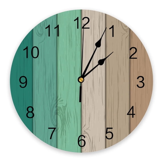 Marble Turquoise Wall Clocks Silent Living Room Decoration Round Wall Clock Home Bedroom Kitchen Wall Decor Clocks(10 Inch)