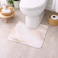 thumbnail image 1 of Evideco French Home Goods Marble Vein Contour Bath Mat 20x18 – Ultra Absorbent Quick Dry Rug with Anti-Slip Rubber Backing, 1 of 8