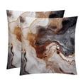 thumbnail image 1 of Marble Velvet Throw Covers Pillow Inserts - Set of 2 Decorative Pillows with Unique Patterns for Home Decor, Couch, Bed - 16x16, 18x18, 20x20 Inches, 1 of 6