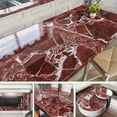 thumbnail image 1 of Marble Wallpaper for Countertops 400"x15.8" Ababoorty Waterproof Faux Dark Cherry Red Granite Contact Paper Covers Counter Top Self Adhesive Vinyl Wall Paper for Decor Bathroom Counters Vanity Desk, 1 of 8