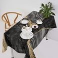 thumbnail image 1 of Marble Waterproof Tablecloth,Abstract Luxury Black Gray Gold Texture Marble Reusable Oil-Proof Table Cover for Kitchen Dining Room Party Holiday Celebration Decor Rectangle-60 x120, 1 of 6