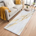 thumbnail image 1 of Marble White Gold Runner Rug 2x6 FT, Non Slip Hallway Rugs, Modern Marbles Geometric Washable Soft Floor Carpet Non-Shedding Throw Runner Carpet Long Rug for Entryway Kitchen Bedside Sliding Door, 1 of 8