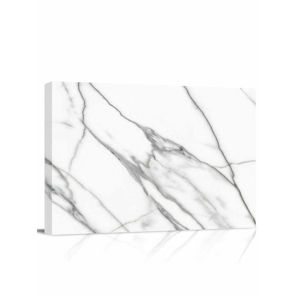 Marble White Wall Art for Living Room, Canvas Picture Wall Decor for Bathroom Bedroom, Ombre Grey Modern Minimalist Painting Artwork for Office Kitchen Hallway Dining Room Home Decorations 12"x16"