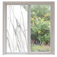 thumbnail image 1 of Marble White Window Privacy Film, Ombre Grey Modern Minimalist Static Cling UV Sun Blocking Heat Control Window Tint Day and Night, Non-Adhesive Reusable One Way Windows Privacy Cover 35.4''x78.7'', 1 of 7