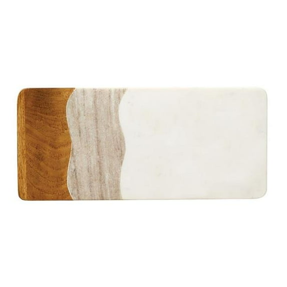 Santa Barbara Design Studio N2293 15.5 x 7 in. Face to Face Serving Board - Marble, Wood & Resin