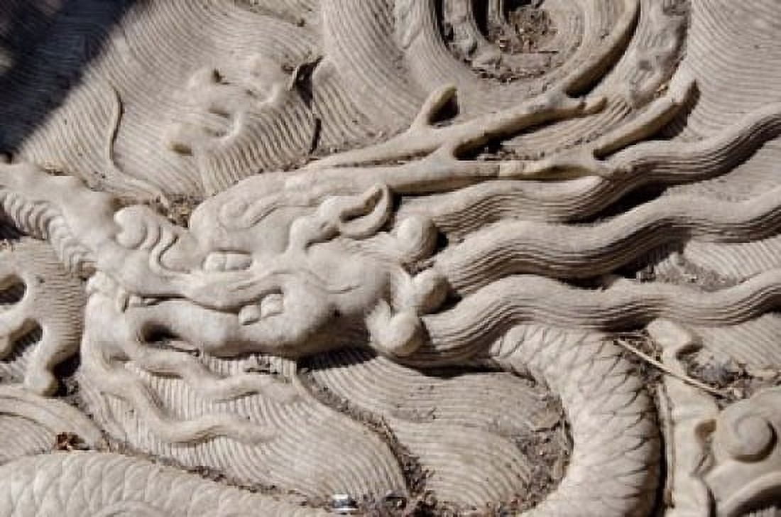Marble dragon statue Forbidden City Beijing China Canvas Art - Cindy Miller Hopkins DanitaDelimont (16 x 11)