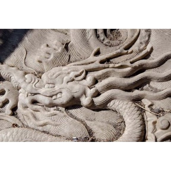 Marble dragon statue Forbidden City Beijing China Canvas Art - Cindy Miller Hopkins DanitaDelimont (16 x 11)