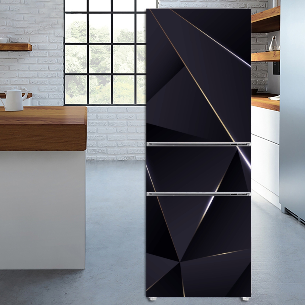 Marble geometric pattern self-adhesive refrigerator sticker decorative ...