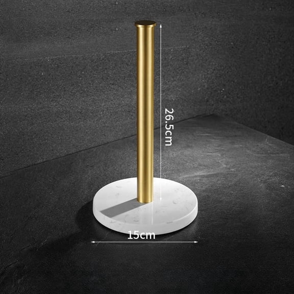 Marble kitchen tissue holder, vertical roll paper holder, storage rack for tissue wrap, floor standing storage rack