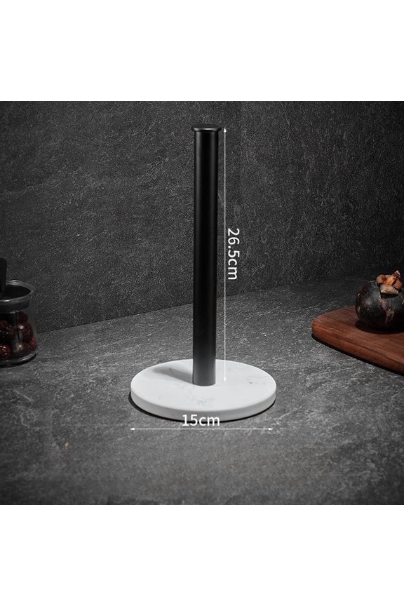 Marble kitchen tissue holder, vertical roll paper holder, storage rack for tissue wrap, floor standing storage rack