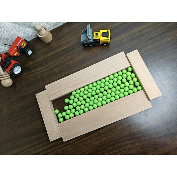 Marble run Plastic Balls unbreakable, 16 mm Marble run Balls, Shooter swirl, marble run kids playing balls christmas gift Green Balls play pack of 500 balls