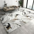thumbnail image 1 of Marbled Area Rugs Gray Abstract Marble Rugs For Bedroom Ink And Oil Painting Graffiti Runner Rug Fluid Art Modern Rug Foldable Soft Carpet 4x6ft, 1 of 6
