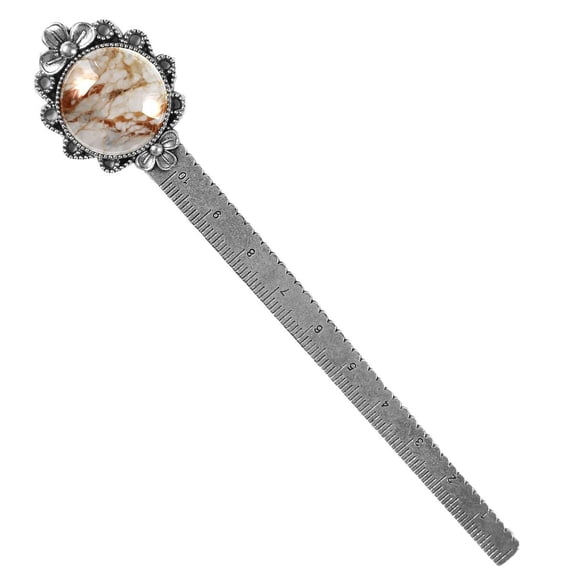 Marbled Book Marks: Vintage Silver Lace-Edged Bookmark - a Gift for Readers and Book Lovers