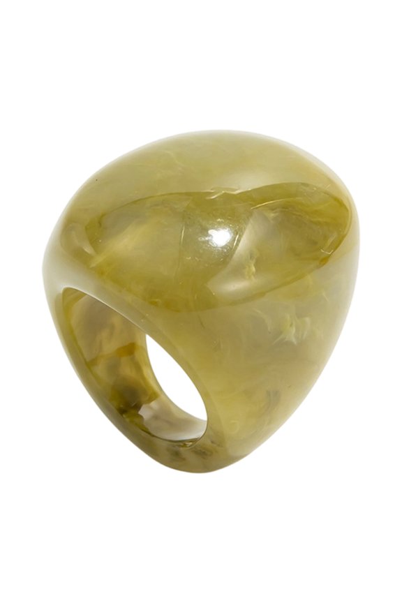 Marbled Effect Resin Art Rings Curved Wide Designs Safe Construction Stackable Fashion Accessory Resin Texture