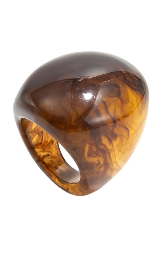 Marbled Effect Resin Art Rings Curved Wide Designs Safe Construction Stackable Fashion Accessory Resin Texture