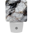 thumbnail image 1 of Marbled LED Square Night Lights - Energy Efficient and Contemporary Design - for Bedrooms and Hallways - Includes Sensor with Auto on/Off - Easy Installation, 1 of 6