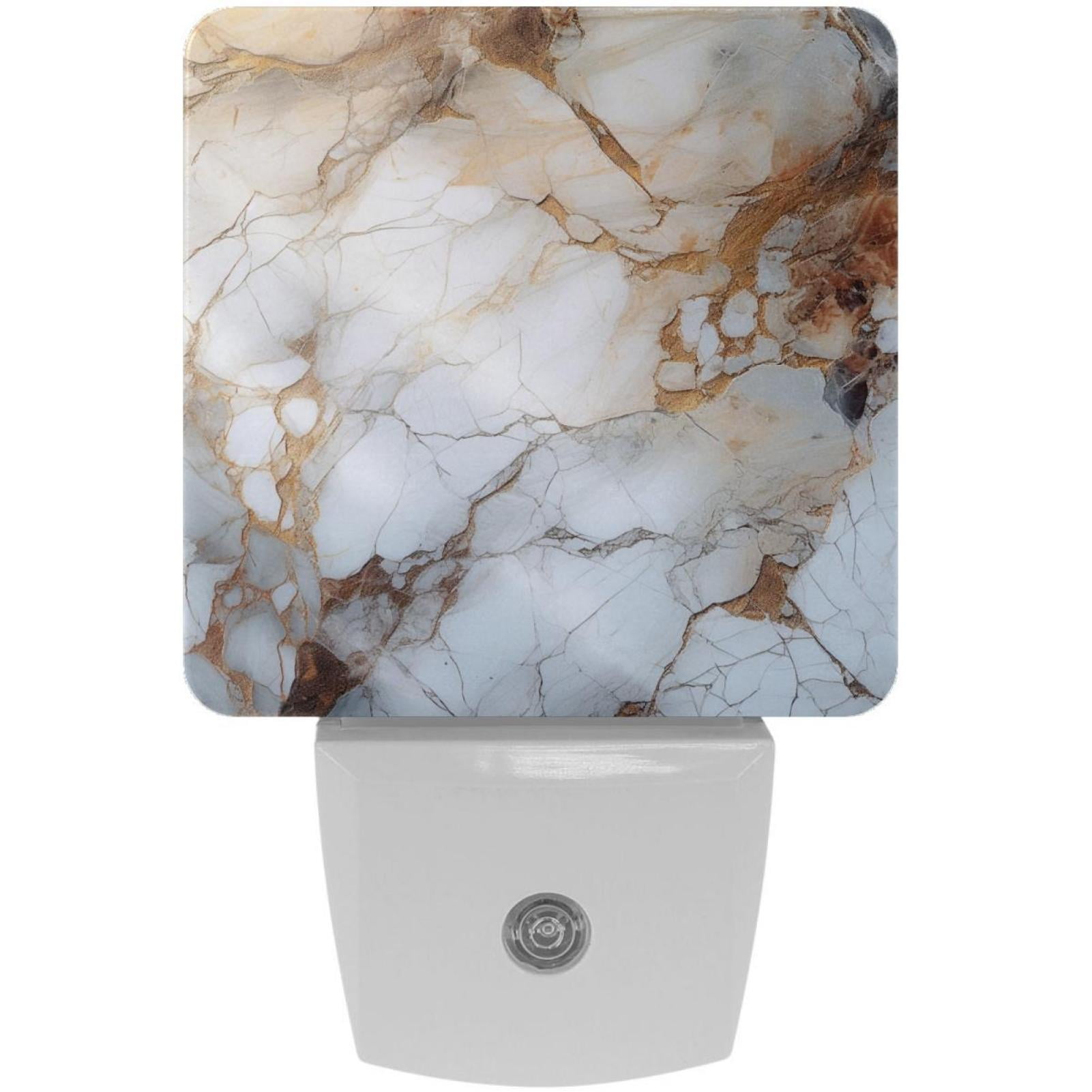 Marbled LED Square Night Lights Energy Efficient & Elegant Decorative