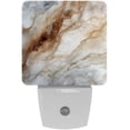 thumbnail image 1 of Marbled LED Square Night Lights - Stylish and Functional Nightlight for Better Sleep - Energy Saving Plug-in Wall Light with Auto Sensor, 1 of 6